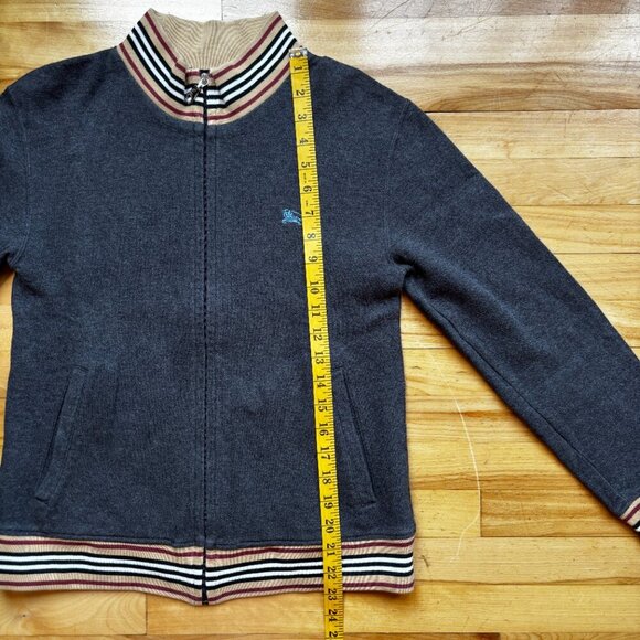 Burberry Women's Grey Striped Zip-Up Jacket – Size S - Picture 6 of 15